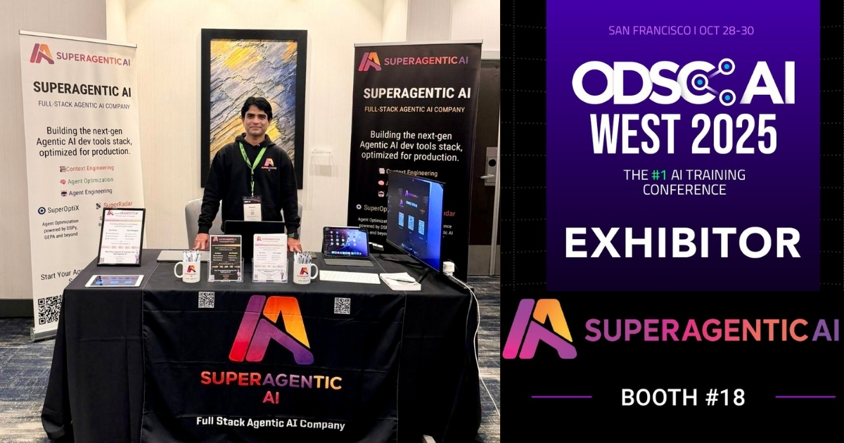 Superagentic AI booth at ODSC AI West 2025